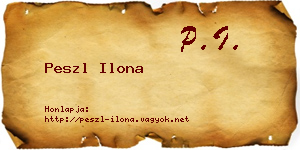 Peszl Ilona névjegykártya